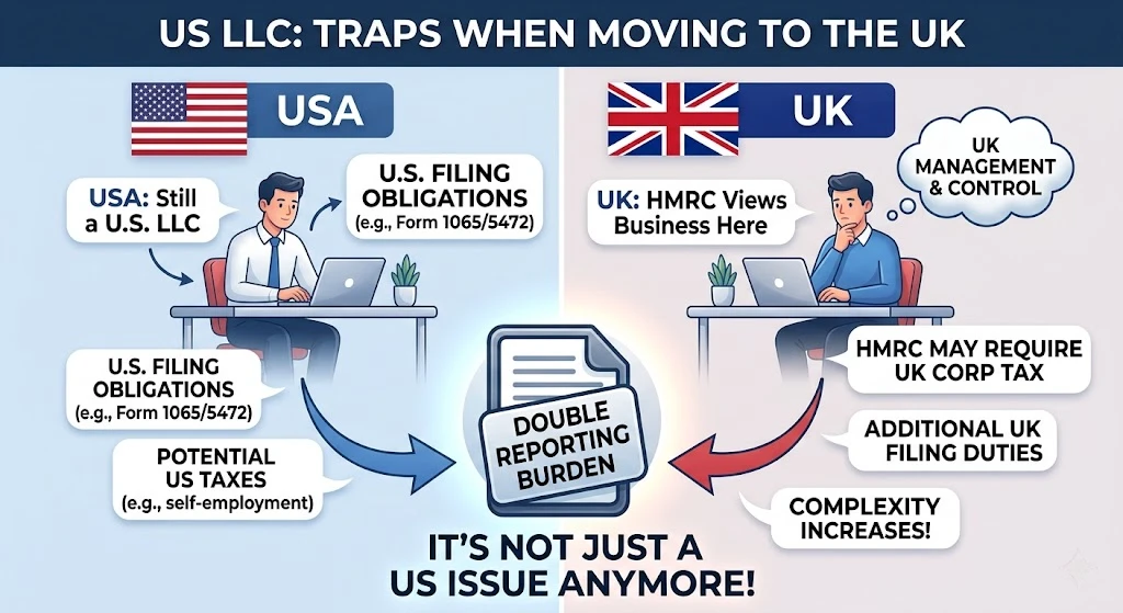 US LLC UK tax traps