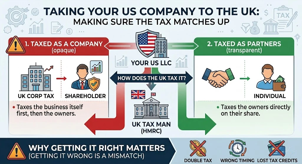 US LLC UK taxation infographic
